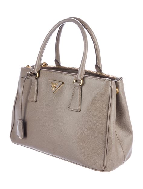 prada saffiano small double zip|PRADA Saffiano Lux Small Galleria Double Zip Tote.